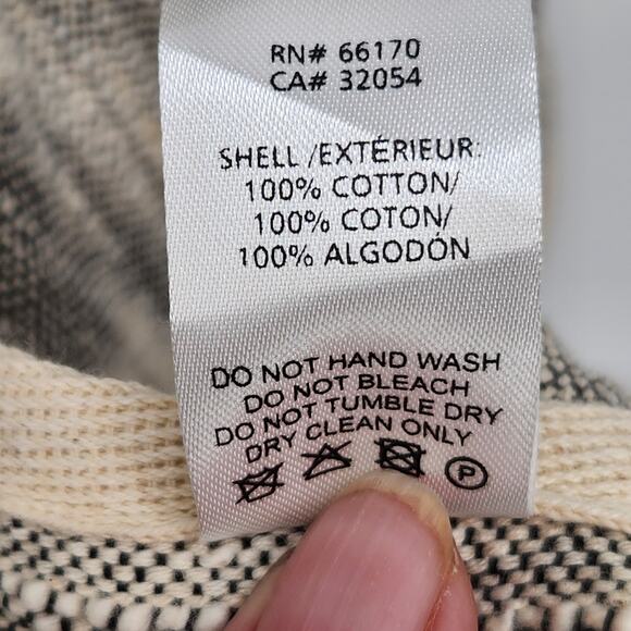 Llani Anthropologie Pilar Wrap Boho Cream Black Fringe Tassle Open Women OS - Picture 4 of 10